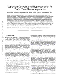 Laplacian Convolutional Representation for Traffic Time Series
  Imputation