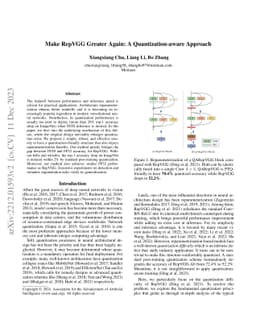 Make RepVGG Greater Again: A Quantization-aware Approach