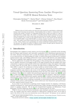 Visual Question Answering From Another Perspective: CLEVR Mental
  Rotation Tests