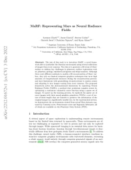 MaRF: Representing Mars as Neural Radiance Fields