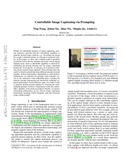 Controllable Image Captioning via Prompting