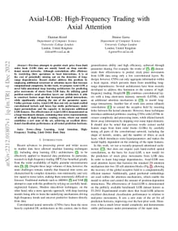Axial-LOB: High-Frequency Trading with Axial Attention