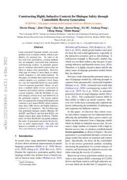 Constructing Highly Inductive Contexts for Dialogue Safety through
  Controllable Reverse Generation