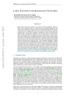 Label Encoding for Regression Networks