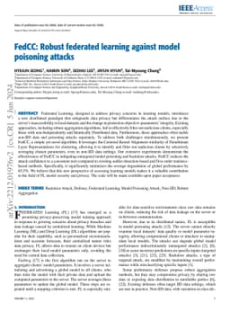 FedCC: Robust Federated Learning against Model Poisoning Attacks