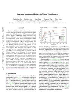 Learning Imbalanced Data with Vision Transformers