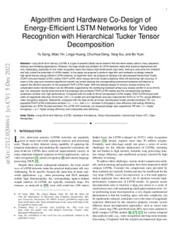 Algorithm and Hardware Co-Design of Energy-Efficient LSTM Networks for
  Video Recognition with Hierarchical Tucker Tensor Decomposition