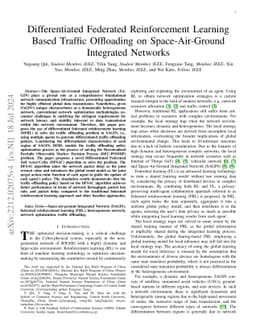 Differentiated Federated Reinforcement Learning Based Traffic Offloading
  on Space-Air-Ground Integrated Networks