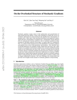 On the Overlooked Structure of Stochastic Gradients