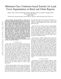 Minimum Class Confusion based Transfer for Land Cover Segmentation in
  Rural and Urban Regions