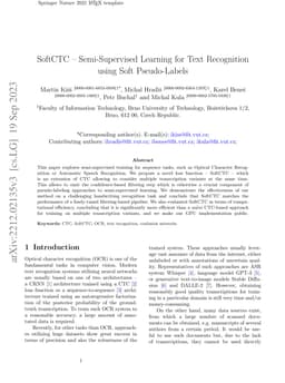 SoftCTC -- Semi-Supervised Learning for Text Recognition using Soft
  Pseudo-Labels