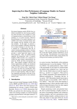 Improving Few-Shot Performance of Language Models via Nearest Neighbor
  Calibration