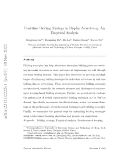 Real-time Bidding Strategy in Display Advertising: An Empirical Analysis