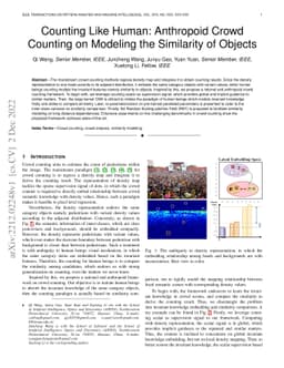Counting Like Human: Anthropoid Crowd Counting on Modeling the
  Similarity of Objects