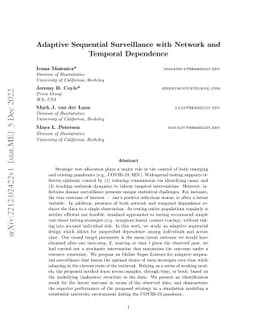 Adaptive Sequential Surveillance with Network and Temporal Dependence