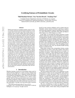 Certifying Fairness of Probabilistic Circuits