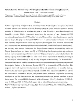 Malaria Parasitic Detection using a New Deep Boosted and Ensemble
  Learning Framework