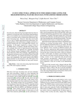 cs-net: structural approach to time-series forecasting for
  high-dimensional feature space data with limited observations