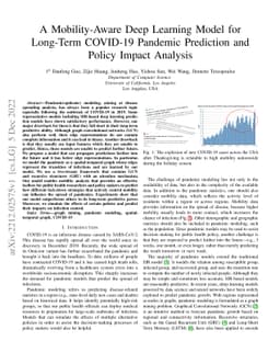 A Mobility-Aware Deep Learning Model for Long-Term COVID-19 Pandemic
  Prediction and Policy Impact Analysis