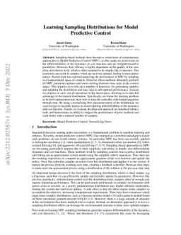 Learning Sampling Distributions for Model Predictive Control