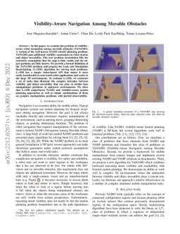 Visibility-Aware Navigation Among Movable Obstacles