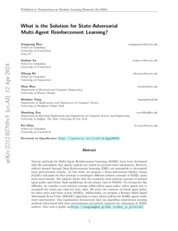 What is the Solution for State-Adversarial Multi-Agent Reinforcement
  Learning?