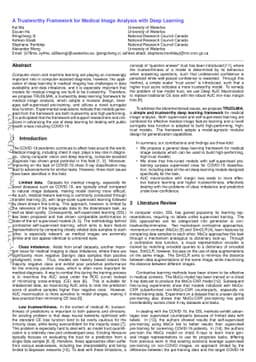 A Trustworthy Framework for Medical Image Analysis with Deep Learning