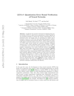 QEBVerif: Quantization Error Bound Verification of Neural Networks