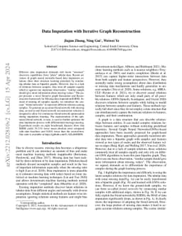 Data Imputation with Iterative Graph Reconstruction