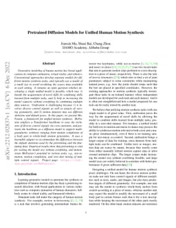 Pretrained Diffusion Models for Unified Human Motion Synthesis