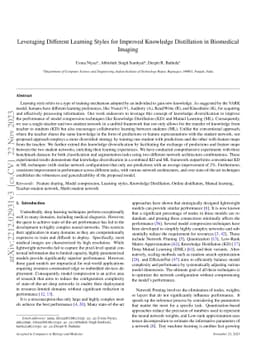 Leveraging Different Learning Styles for Improved Knowledge Distillation
  in Biomedical Imaging