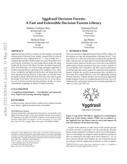 Yggdrasil Decision Forests: A Fast and Extensible Decision Forests
  Library