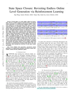 State Space Closure: Revisiting Endless Online Level Generation via
  Reinforcement Learning
