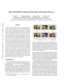 Open World DETR: Transformer based Open World Object Detection