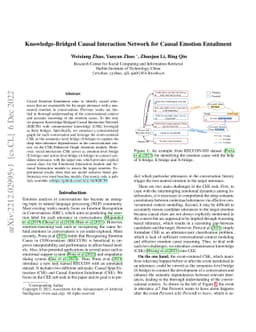 Knowledge-Bridged Causal Interaction Network for Causal Emotion
  Entailment