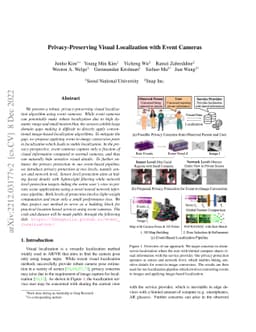 Privacy-Preserving Visual Localization with Event Cameras