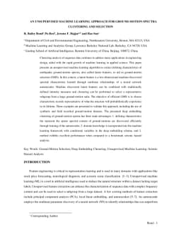 An Unsupervised Machine Learning Approach for Ground-Motion Spectra
  Clustering and Selection