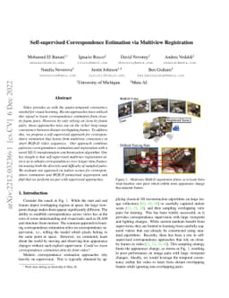 Self-Supervised Correspondence Estimation via Multiview Registration