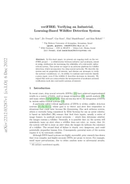veriFIRE: Verifying an Industrial, Learning-Based Wildfire Detection
  System