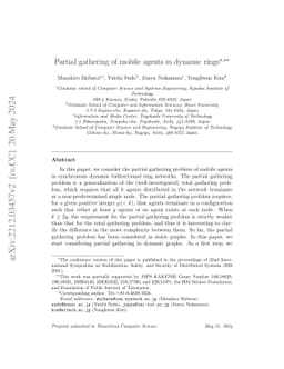 Partial gathering of mobile agents in dynamic rings