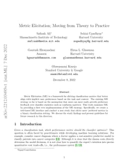 Metric Elicitation; Moving from Theory to Practice