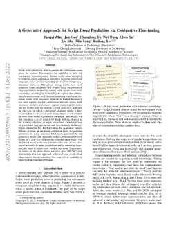 A Generative Approach for Script Event Prediction via Contrastive
  Fine-tuning