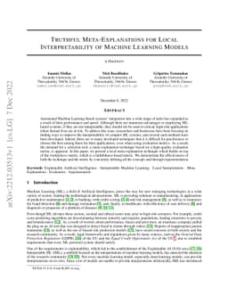 Truthful Meta-Explanations for Local Interpretability of Machine
  Learning Models