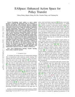 EASpace: Enhanced Action Space for Policy Transfer
