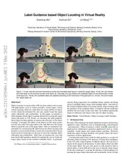 Label Guidance based Object Locating in Virtual Reality