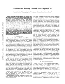 Enhanced Multi-Objective A* with Partial Expansion