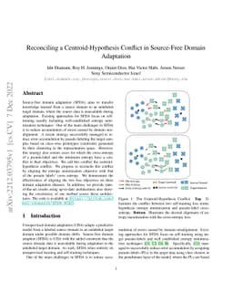 Reconciling a Centroid-Hypothesis Conflict in Source-Free Domain
  Adaptation