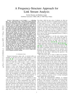 A Frequency-Structure Approach for Link Stream Analysis
