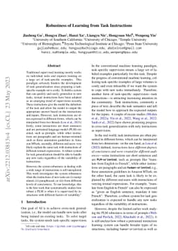 Robustness of Learning from Task Instructions