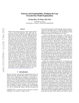 Fairness and Explainability: Bridging the Gap Towards Fair Model
  Explanations